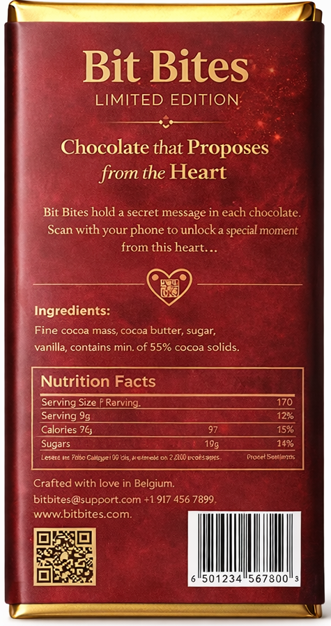 Bit Bites – Ruby Proposal Chocolate | Scan-to-Propose QR Chocolate Gift for Love & Engagement