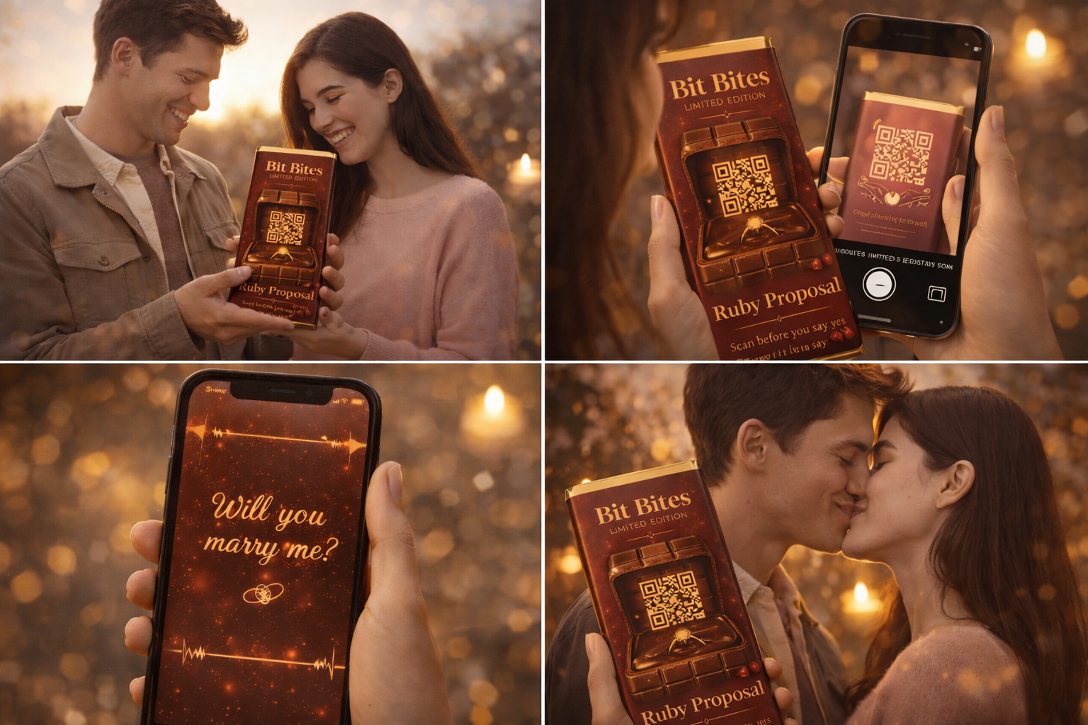 Bit Bites – Ruby Proposal Chocolate | Scan-to-Propose QR Chocolate Gift for Love & Engagement