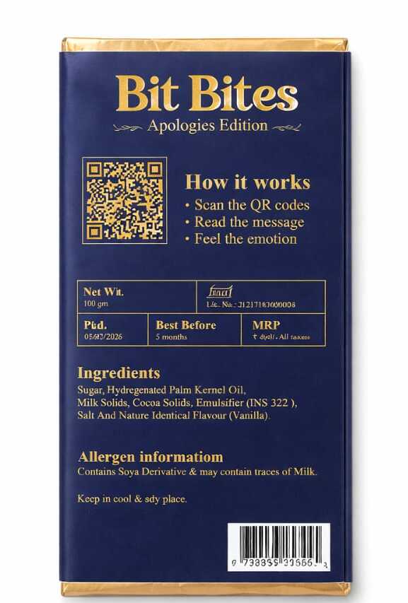 Apology Chocolate Bar – Say Sorry When Words Fall Short | Bit Bites